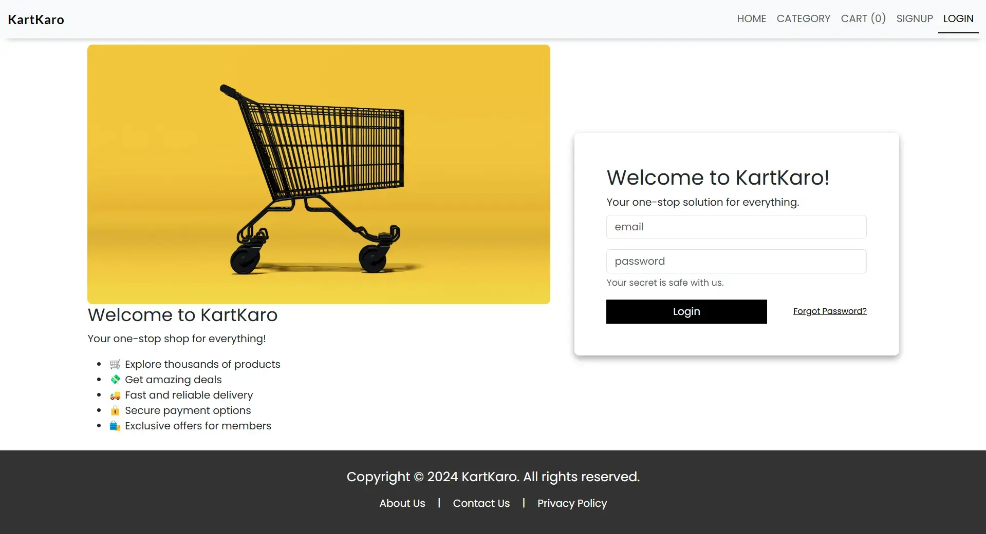KartKaro — Full-Stack E-Commerce (MERN) — screenshot
