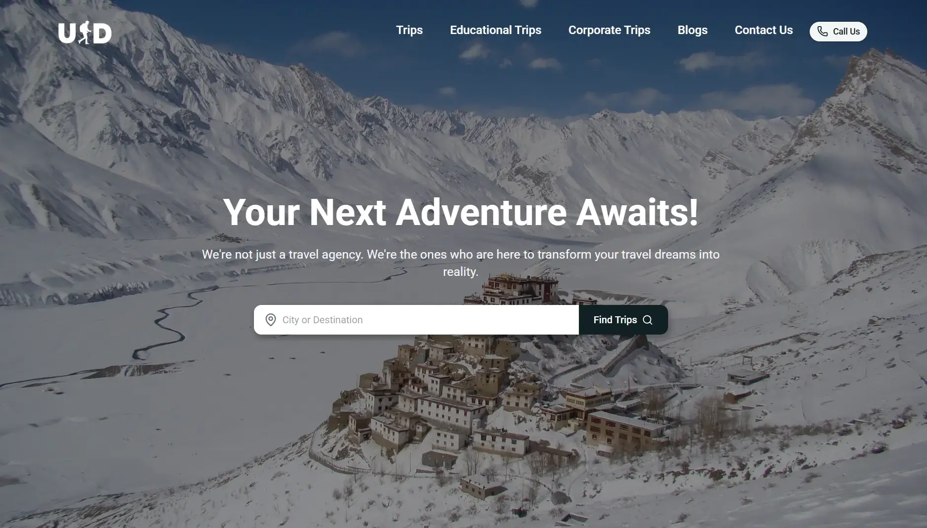 unplanneddiaries.com — Travel Booking Platform — screenshot